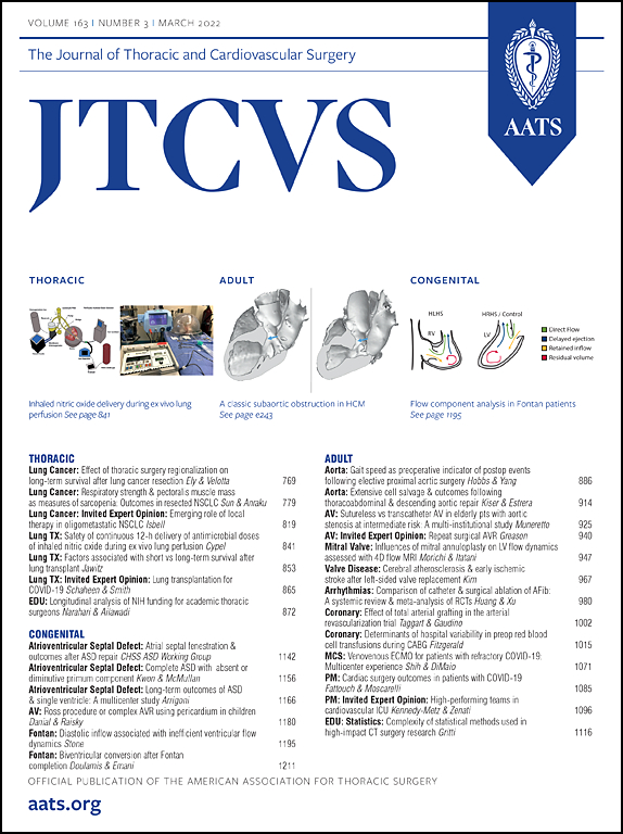 Journal of Thoracic and Cardiovascular Surgery