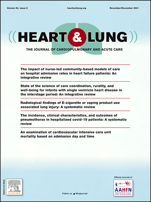 Heart & Lung: The Journal of Cardiopulmonary and Acute Care