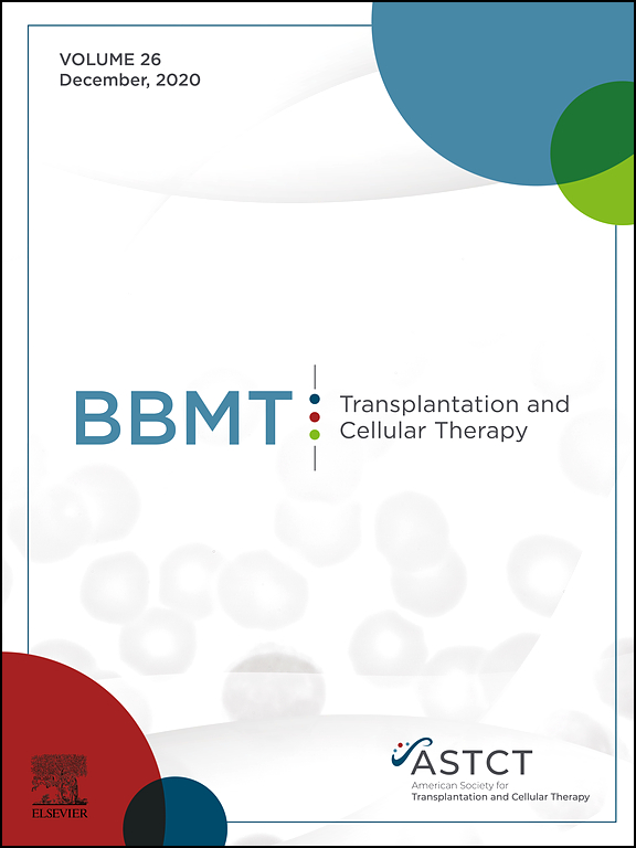 Transplantation and Cellular Therapy (formerly Biology of Blood and Marrow Transplantation)