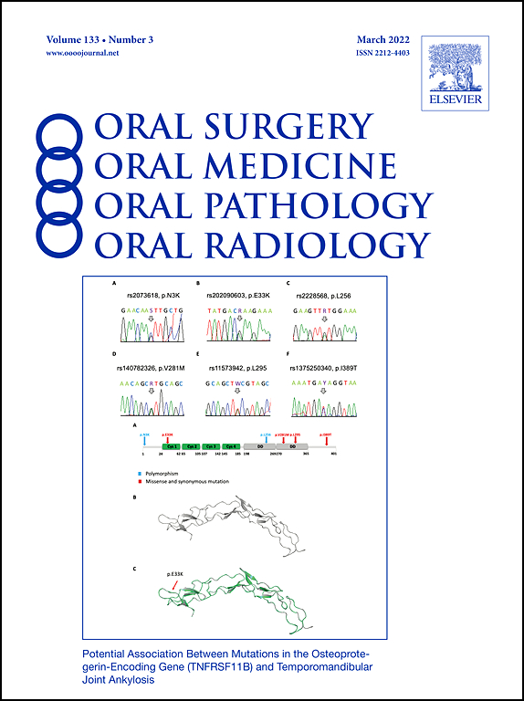Oral Surgery, Oral Medicine, Oral Pathology, Oral Radiology 