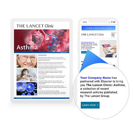 Sponsored placements on the digital copy of The Lancet Clinic that help boost medical marketing.